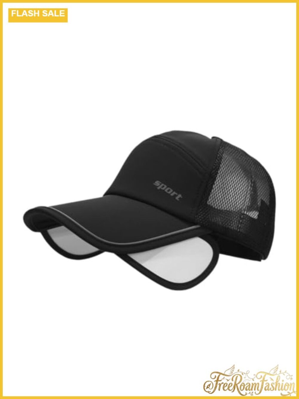 Mesh Baseball Cap Retractable Brim UV Protection Breathable Golf Visor Hat